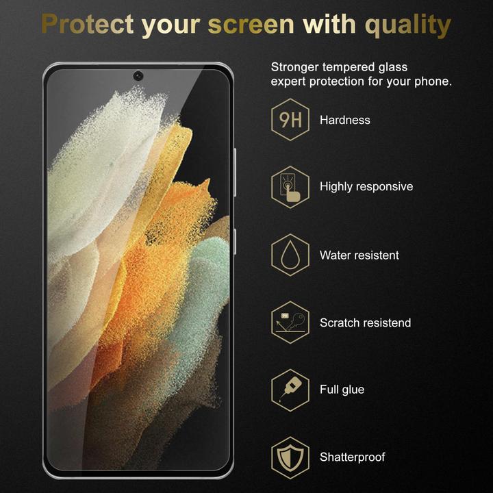Actual product image Cadorabo Full screen display protection glass (3 Piece, Samsung Galaxy S22 Ultra)