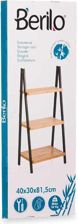 Image du produit Berilo Étagère de salle de bain - bambou et pin