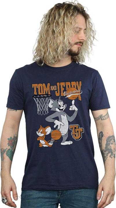 Image du produit Tom & Jerry Mens Spinning Basketball Cotton T-shirt (L)