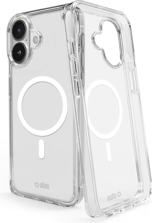 SBS Cover Light Mag compatibile con iPhone 16 trasparente (Apple iPhone 16)