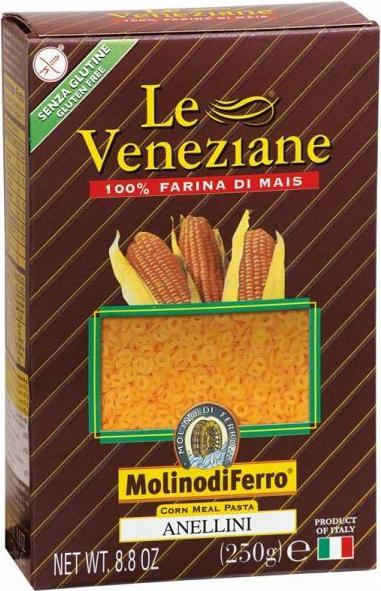 Image du produit Le Veneziane pâtes Anellini de maïs sans gluten (250 g)