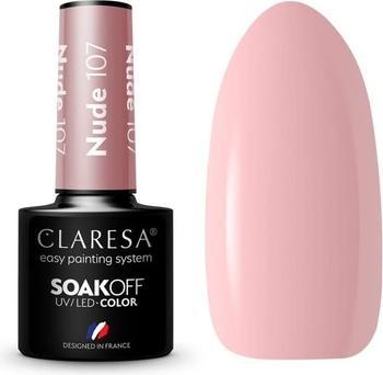 Claresa Soak Off UV/LED Nude hybrid polish 107 5g (Nude, UV-Gel Lack)