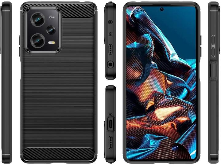 Actual product image Screenguard Xiaomi Poco X5 Pro 5G Hull Carbon Brushed Soft TPU (Oppo Reno 5 Pro 5G)