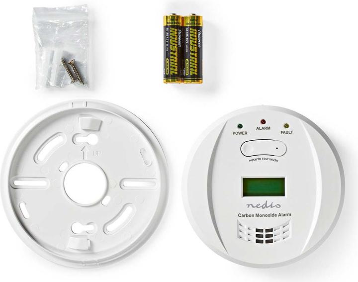 Actual product image Nedis Carbon monoxide alarm | Battery operated | Battery life up to: 5 years | With test button
