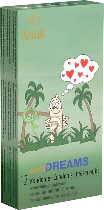 Produktbild Amor Wild Dreams» 12 gerillte Kondome für Stimulation bei jedem Stoss (12 Stk.)