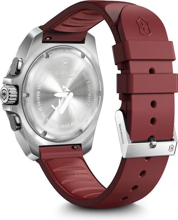 Produktbild Victorinox I.N.O.X. Chrono 43, SIR, RED dial,RED rubber str (Chronograph, Taucheruhr, 43 mm)