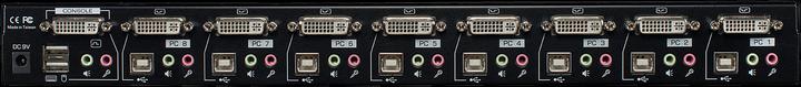 Immagine prodotto Lindy DVI-I collegamento singolo, USB 2.0 Audio KVM Switch Pro 8 porte