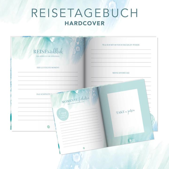 Immagine prodotto Reisetagebuch zum selber Schreiben inkl. Postkarten, Sammeltasche und herausnehmbaren Reiseplan (Tedesco, Lisa Wirth, 2019)