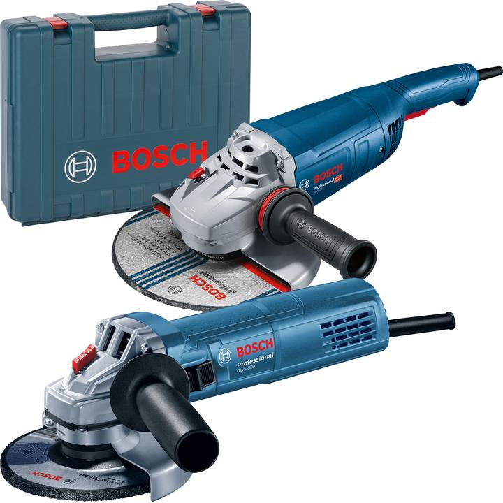Produktbild Bosch Professional Combo Kit: 2-tlg. Winkelschleifer-Set: GWS 22-230 J + GWS 880 in Koffer (100 mm)
