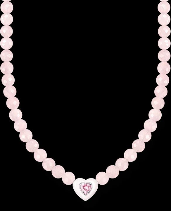 Produktbild Thomas Sabo Choker Herz mit pinken Perlen (925er Silber, Emaille, 34 - 42 cm)