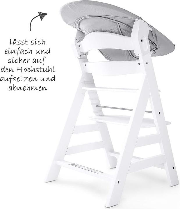 Actual product image Hauck Highchairs Alpha Plus White Newborn Set - 4-piece highchair + (Highchair)