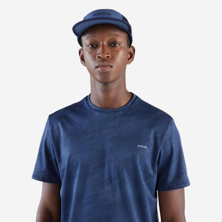 Image du produit Kiprun Men's Breathable Running T-shirt Run 500 Dry - Midnight blue (L)