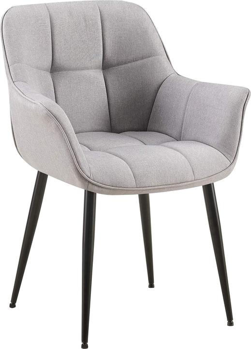 Swisshandel24 Esszimmerstuhl Roseville Stoff, grau