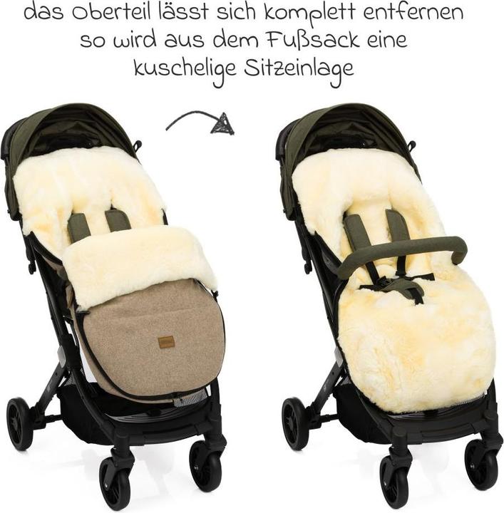 Immagine prodotto Fillikid Fusssäcke für Kinderwagen & Buggys Lammwoll-Fusssack Makalu Wool für Buggy, Sport-