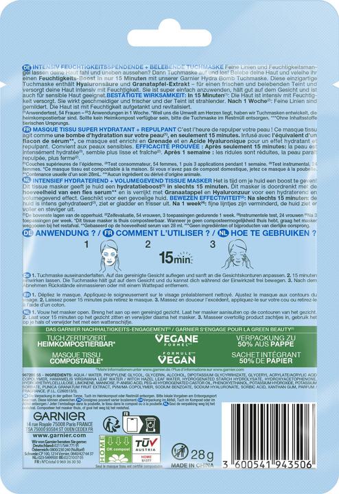 Produktbild Garnier Tissue Mask