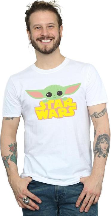Actual product image Star Wars Mens The Mandalorian The Child And Logo T-Shirt (4XL)