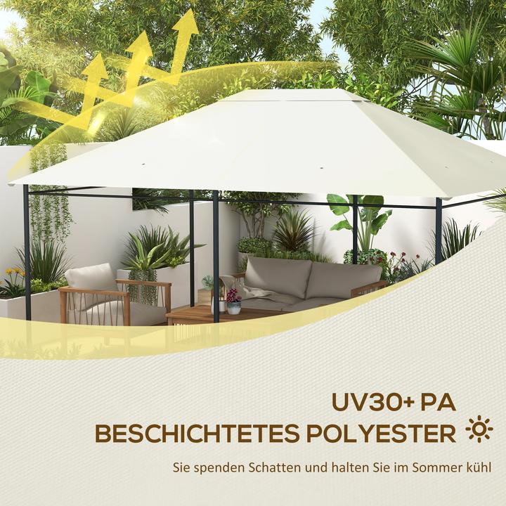 Actual product image Outsunny Pavilion roof with upper ventilation opening (397 cm, 297 cm)