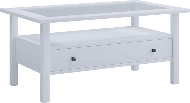 Produktbild VCM Holz Beistelltisch Couchtisch Sofatisch Wohnzimmertisch Schublade Lingis L (90 x 54 cm)