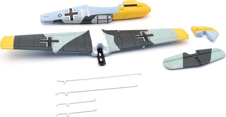 Modster MDX BF 109 E 400mm: Fusoliera + motore + ala + piano di coda + cavi di collegamento