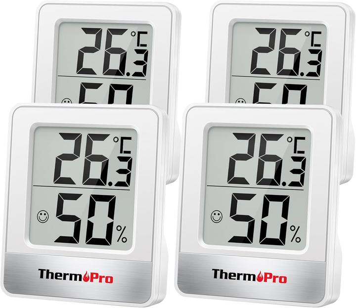 Produktbild ThermoPro 4er-Set Raumthermometer TP49W-4