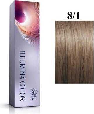Produktbild Wella Vopsea permanenta Illumina Color 8/1, Blond Deschis Cenusiu, 60ml