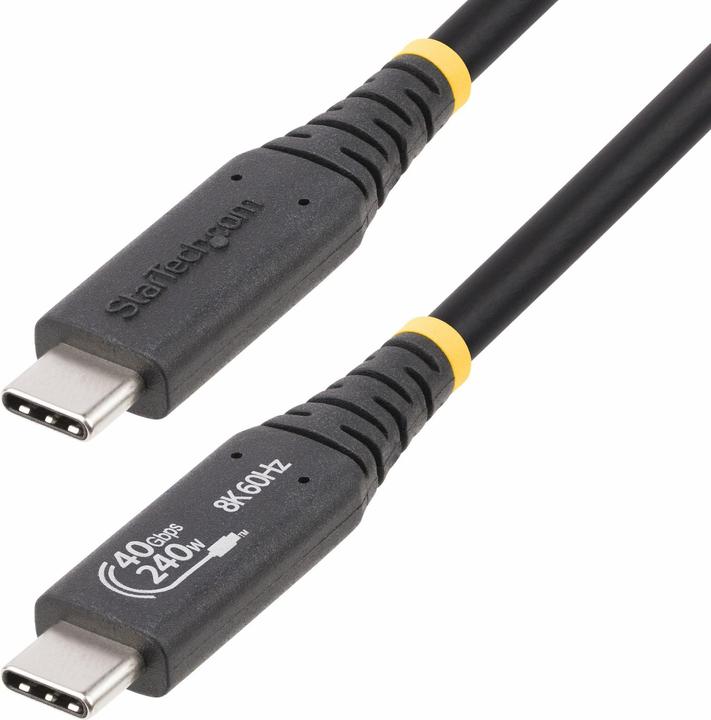StarTech com 50cm USB4 Kabel, USB-IF Zertifiziertes USB-C Kabel, 40Gbps Datenübertragung, 240W Power (0.50 m, USB 4.0)