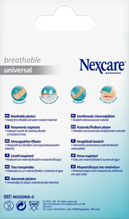 Actual product image Nexcare Breathable universal pansements (20 x)