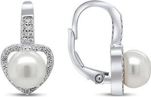 Produktbild Brilio Silver - Romantic silver earrings with pearl and zircons EA95