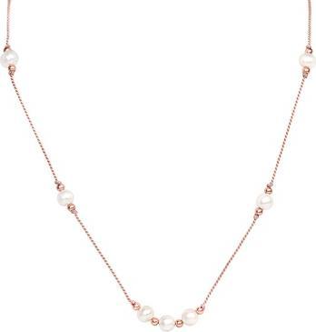 Actual product image Agato Beautiful string necklace with pearls HE02K3RG-LP
