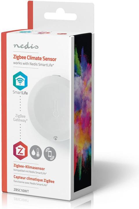 Produktbild Nedis Smart Klimasensor ZBSC10WT | Zigbee 3.0 | Batteriebetrieben | Android™ / IOS | Weiss