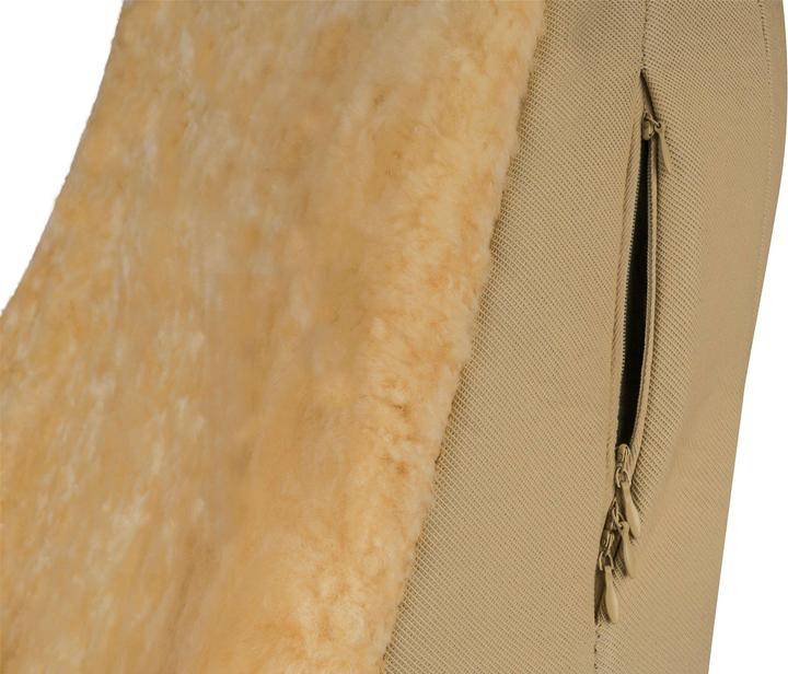 Actual product image Walser Car seat cover Iva lambskin single seat Zipp-It beige