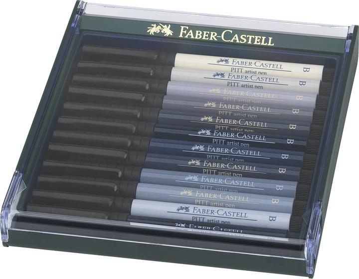 Image du produit Faber-Castell Jeu d'encre de dessin pigmenté (Gris, 12 x)