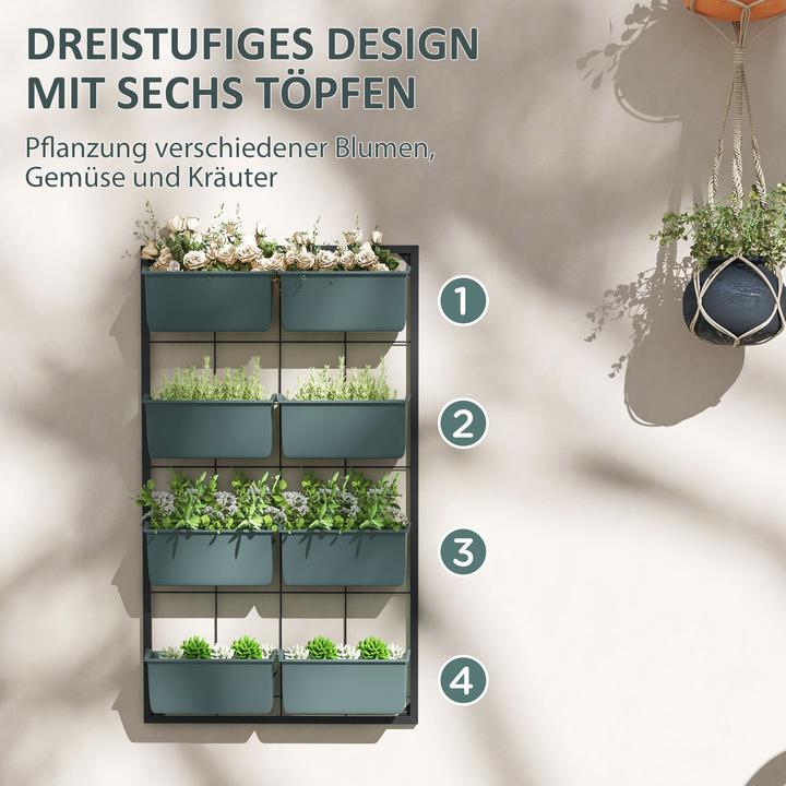 Actual product image Outsunny Plant shelf with 8 pots