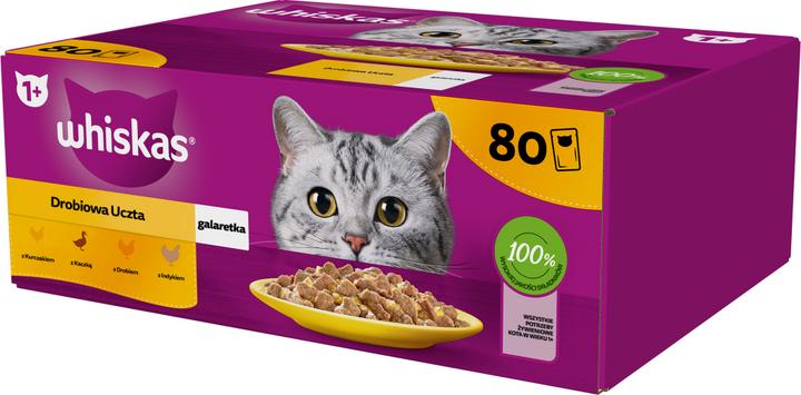 Produktbild Whiskas saszetki z drobiem dla kota 80x85g (Senior, 1 Stk., 6800 g)