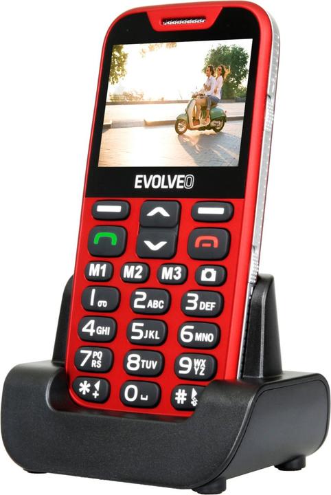 Produktbild Evolveo EasyPhone XD (2.3") Red Senior phone (2.30", 0.30 Mpx, 2G)