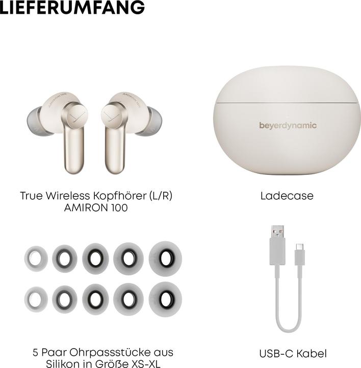 Image du produit Beyerdynamic Casque à dos ouvert AMIRON 100 Cream (ANC, 27 h, Sans fil)