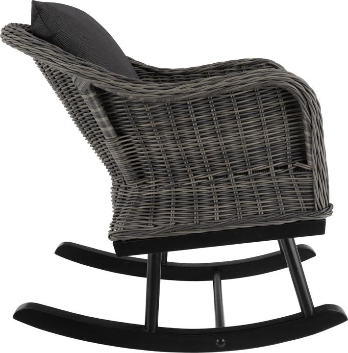 Actual product image tectake Rattan Rocking Chair Rovigo 150kg