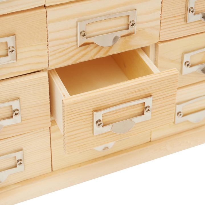 Actual product image VBS Apothecary cabinet, pine wood, approx. 23.5x17.5x10.5cm (23.5 x 10.5 x 17.5 cm)