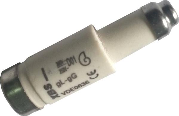 Produktbild Csdk SL Sicherung D01 2A gG E14, 400V AC, Ausschaltvermögen 50kA, Norm DIN EN 60269-1, DIN EN 60269-3. mit S (2 A)