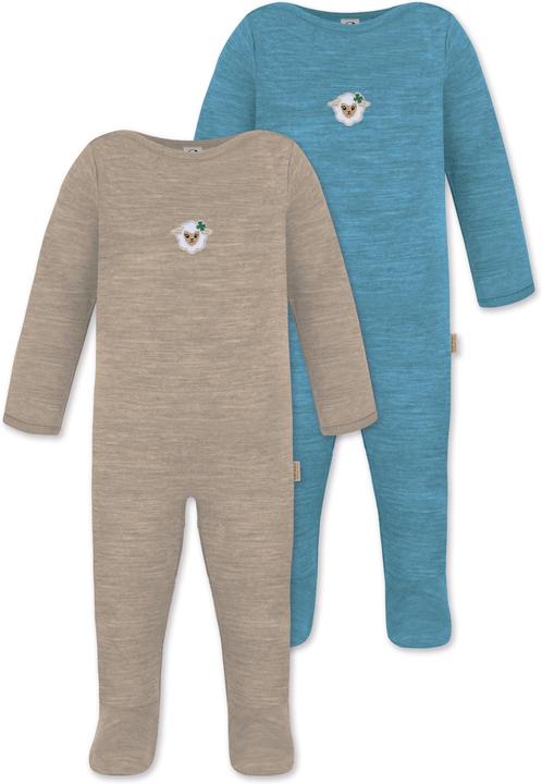 Actual product image Normani 2-pack MERINO baby merino romper "Levin" - 9413 (92)