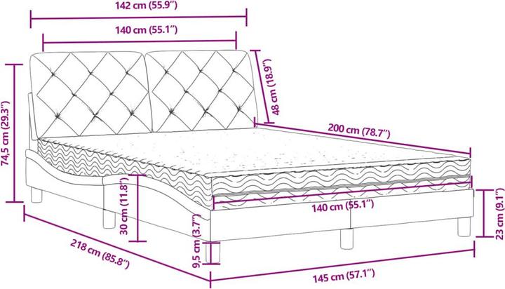 Produktbild VidaXL Julius (140 x 200 cm)
