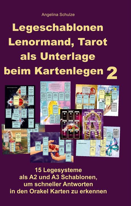 Actual product image Legeschablonen Lenormand, Tarot als Unterlage beim Kartenlegen 2 (German, Angelina Schulze, 2021)