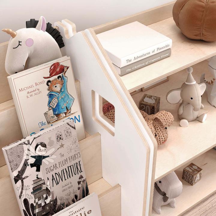 Produktbild Montessori Bücher- & Spielzeugregal Set