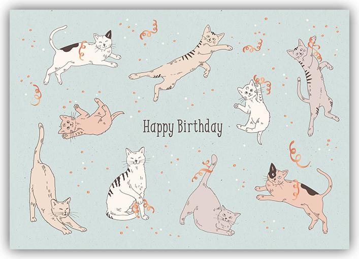 Image du produit Carte postale unique, Happy Birthday (1 pcs)