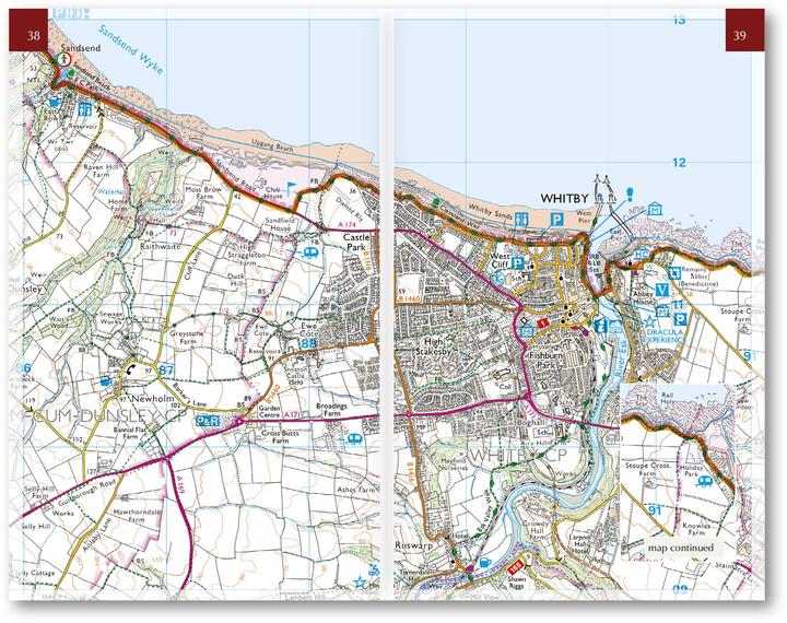Produktbild The Cleveland Way Map Booklet (Englisch, Paddy Dillon, 2024)