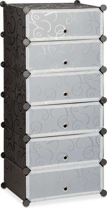 Actual product image Relaxdays 6 Compartment Shoe Cabinet (49 x 37 x 107 cm)