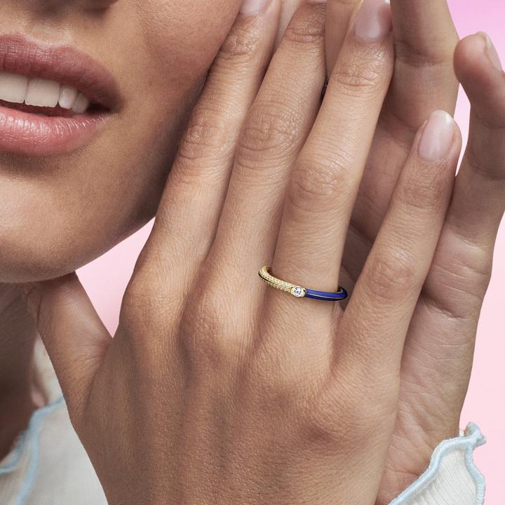 Immagine prodotto Pandora ME Anello doppio pavé e blu (56)