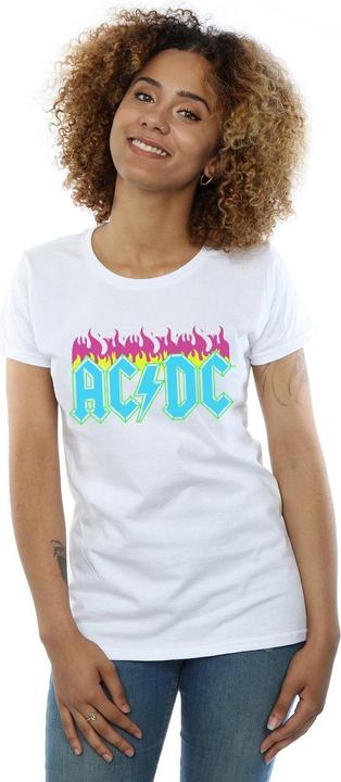 Image du produit AC/DC T-shirt en coton Neon Flames Femme/Femme (XL)