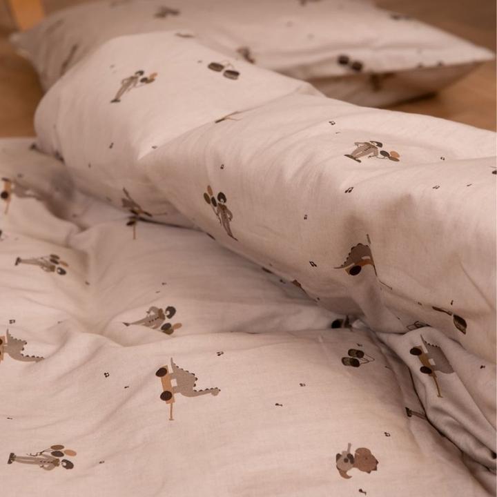 Produktbild Nuuroo Bera baby bed linen - Music Dino (40 x 45 cm)
