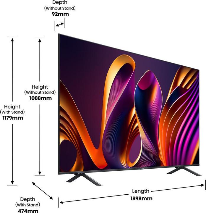 Actual product image Hisense TV 85E77NQ Pro (85", QLED, 4K, 2022)